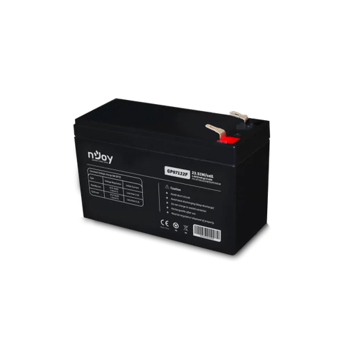 NJOY Szünetmentes akkumulátor - GP07122F (12V/7Ah, T2/F2, zárt, gondozás mentes, AGM)