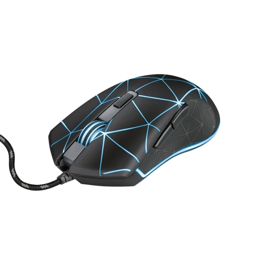 Trust Egér Gamer - GXT 133 Locx (Optikai érzékelő; 800-4000DPI; 6 gomb; LED, 180cm kábel)