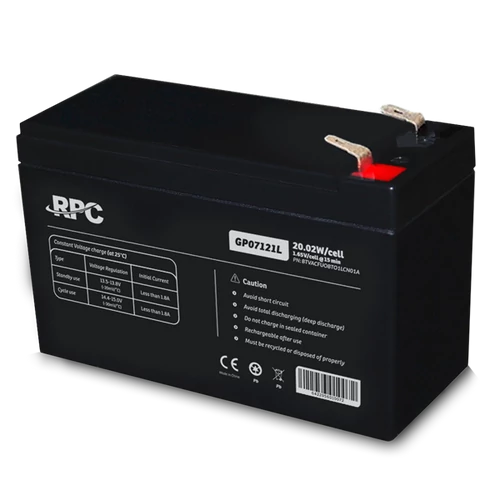 RPC Akkumulátor - GP07121L (12V/7Ah, T1/F1, zárt, gondozás mentes, AGM)