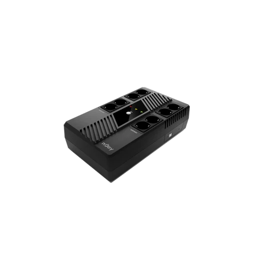 NJOY Szünetmentes 600VA - Token 600 (8 Schuko, line-interaktív, HID USB, túlfeszültség védett, fekete)