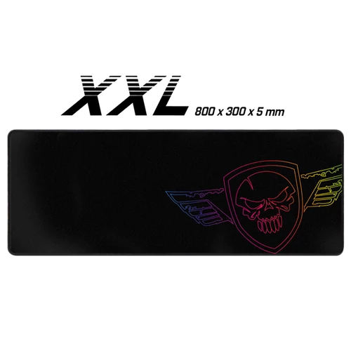 Spirit of Gamer Egérpad - Darkskull Mouse Pad - Ultra King Size (800 x 300 x 5mm; varrott szélek; fekete)