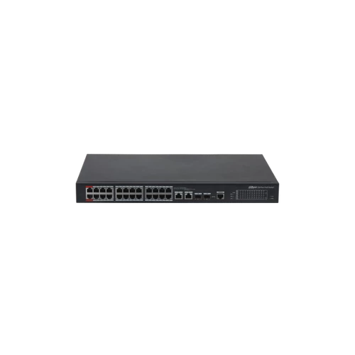 Dahua Menedzselhető PoE switch - PFS4226-24ET-360-V3 (24x 10/100 PoE/PoE+ (360W)+2x gigabit/SFP combo uplink,HighPoE)