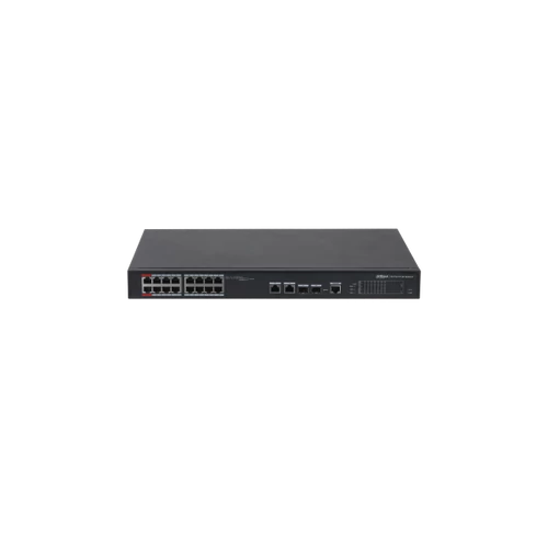 Dahua Menedzselhető PoE switch - PFS4218-16ET-240 (16x 100Mbps PoE/PoE+; 2x gigabit/SFP combo uplink; 240W)