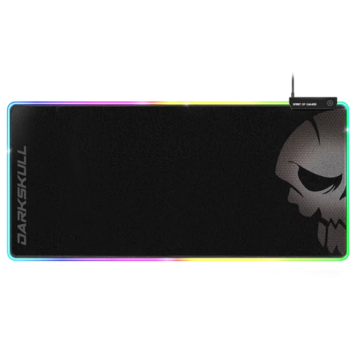 Spirit of Gamer Egérpad - Darkskull RGB Mouse Pad XXXL (RGB háttérvilágítás, USB Hub, 900 x 400 x 4mm; fekete)