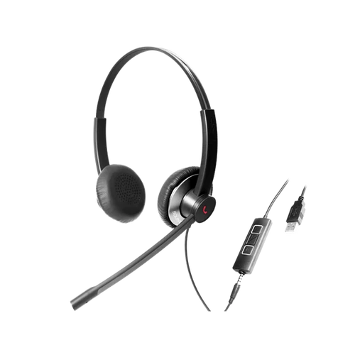 Addasound Call Center Fejhallgató UC - EPIC 502 (USB csatlakozó, Noice Cancelling mikrofon, fekete-szürke)