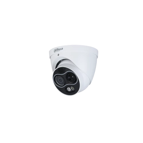 Dahua IP Turret hőkamera - TPC-DF1241-B3F4-S2 (256x192, 3,5mm / 4MP, 4mm, ICR, IR30m, IP67, WDR, audio, I/O, PoE)