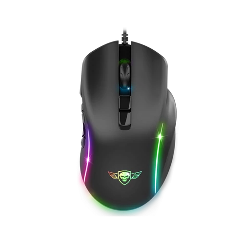 Spirit of Gamer Egér - ELITE-M30 (Optikai, 12800DPI, 10 gomb programozható, RGB, harisnyázott kábel, fekete)