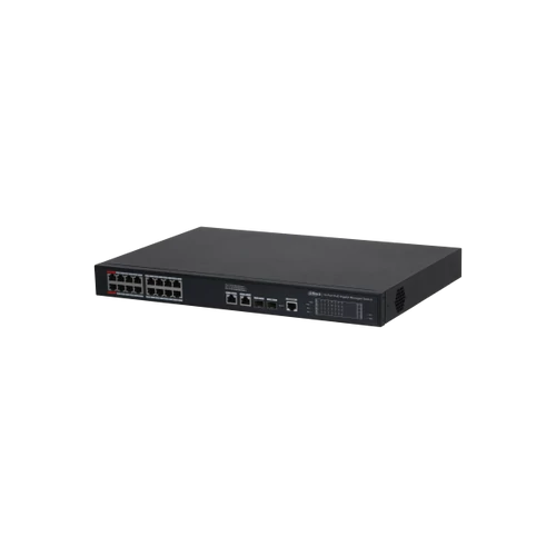 Dahua Menedzselhető PoE switch - S4220-16GT-190 (18x 1Gbps; 16x PoE/PoE+; 2x 1Gbps SFP; 190W)