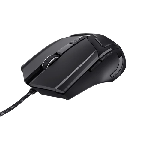 Trust Egér Gamer - Basics (Optikai érzékelő; 600-4800DPI; 6 gomb; LED; fekete)
