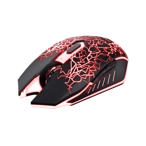 Trust Egér Gamer Vezeték nélküli - Basics (Optikai érzékelő; 800-2000DPI; 6 gomb; LED; fekete)