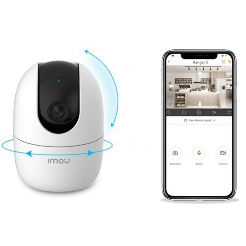 Imou IP wifi PT dómkamera - Ranger 2 (2MP, 3,6mm, beltéri, H265, IR10m, D&N(ICR), DWDR, SD, hangszóró, mikrofon, 5VDC)