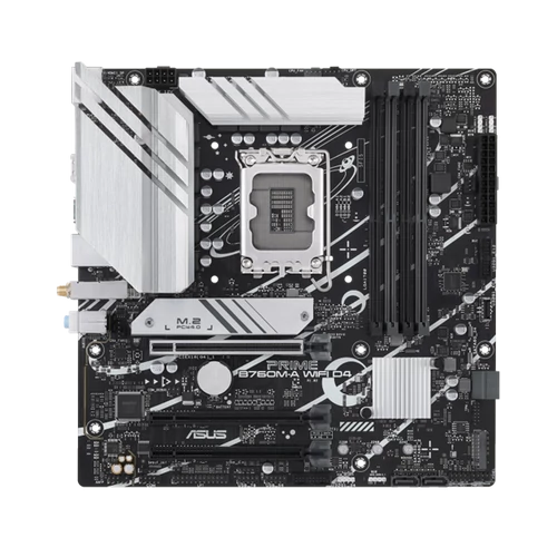 Asus Alaplap - Intel PRIME B760M-A WIFI D4 s1700 (B760, 4xDDR4 5333MHz, 4xSATA3, 2xM.2, 2xHDMI+DP)