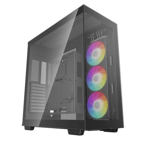 DeepCool Számítógépház - CH780 (fekete, ablakos, 3x140mm A-RGB ventilllátor, E-ATX, 4xUSB3.0)