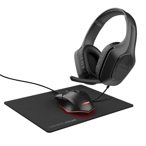 Trust Bundle - GXT790 3-in-1 Gaming Bundle (Zirox fejhallgató + Felox egér + Egérpad)