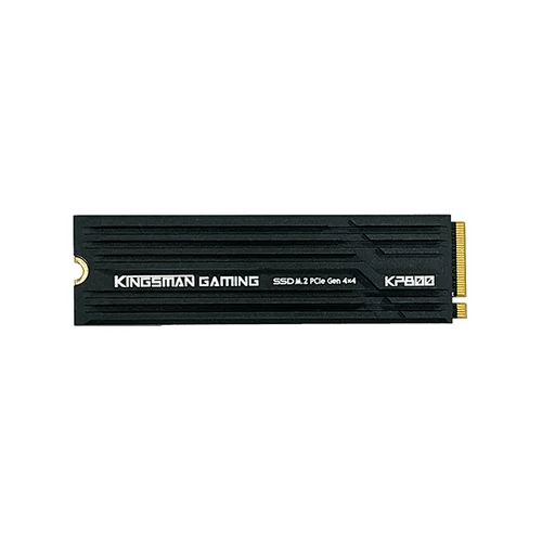 Kingsman SSD 1TB - KP800 (3D TLC DRAM, M.2 PCIe Gen 4x4, NVMe 1.4, r:7500 MB/s, w:6500 MB/s, PS5 Ready) Hűtőbordás