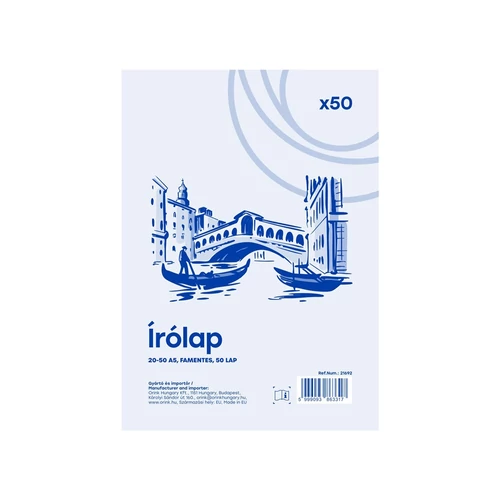 Írólap A5, 20-50 famentes 50lap Bluering®