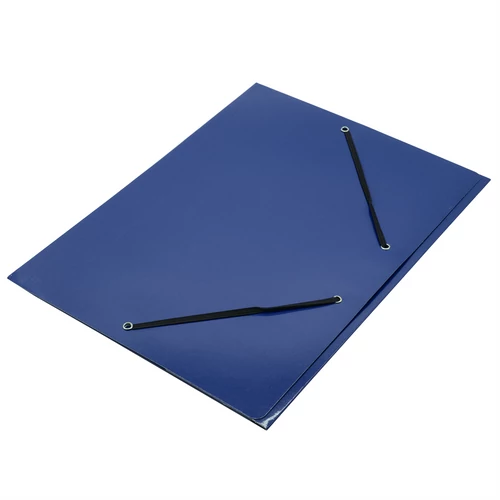 Gumis mappa A4, 400g. karton Glossy kék