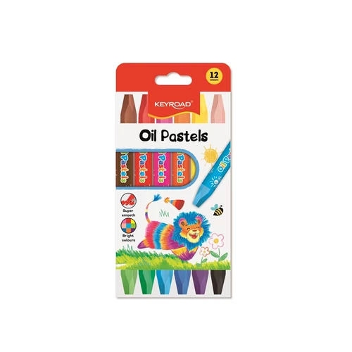Kréta olajpasztell, 74 x 10 mm, 12 db/doboz, Keyroad