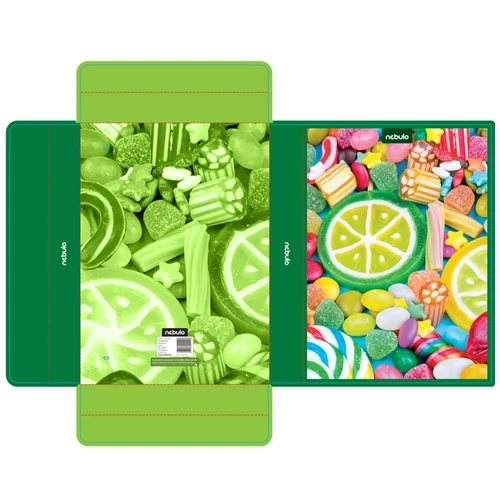 Füzetbox A4, hullámkarton, Candy, Nebulo