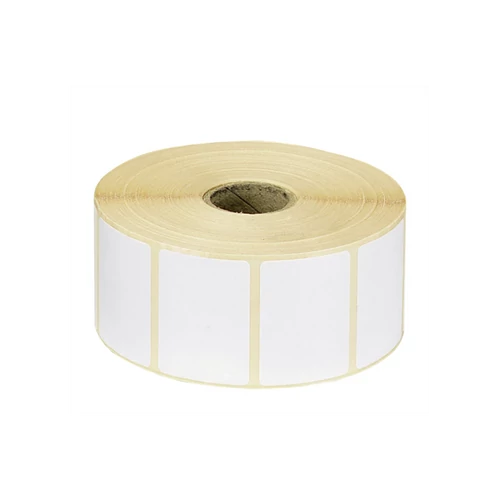 Etikett címke thermo, 38x43mm, tekercses, 1000 címke/tekercs fehér