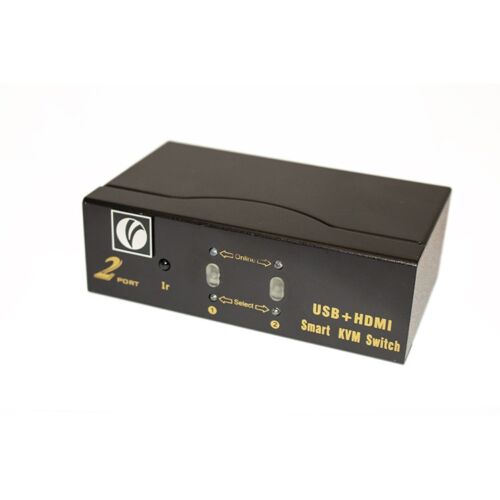 VCOM 2 portos HDMI KVM switch, fém ház (DD222)