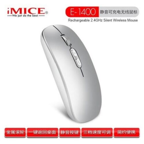 iMice  vezeték nélküli optikai egér E-1400, 1600DPI, akkus ezüst