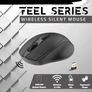 Kép 3/9 - Advance Egér vezeték nélküli - FEEL WIRELESS (1600 DPI, 4 gomb, fekete)