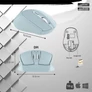 Kép 5/8 - Advance Egér vezeték nélküli - FEEL WIRELESS (1600 DPI, 4 gomb, kék)