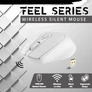 Kép 3/8 - Advance Egér vezeték nélküli - FEEL WIRELESS (1600 DPI, 4 gomb, fehér)