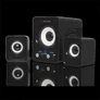 Kép 1/7 - Advance Hangszóró - SOUNDPHONICS 6W RMS (2.1, 3,5 mm Jack, fekete)