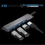 Kép 3/5 - Advance USB Hub - XPAND SMART (USB-A to 4x USB-A3.0, szürke)