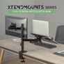 Kép 2/10 - Advance Monitor/Notebook Asztali konzol - XTENDMOUNTS FLEX (17-32", Max.: 2x9kg, dönthető, forgatható, fekete)