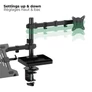 Kép 7/10 - Advance Monitor/Notebook Asztali konzol - XTENDMOUNTS FLEX (17-32", Max.: 2x9kg, dönthető, forgatható, fekete)