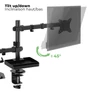 Kép 8/10 - Advance Monitor/Notebook Asztali konzol - XTENDMOUNTS FLEX (17-32", Max.: 2x9kg, dönthető, forgatható, fekete)
