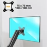 Kép 3/10 - Advance Monitor Asztali konzol - MECAMOUNT Dual (17-32", Max.: 2x9kg, dönthető, forgatható, fekete)