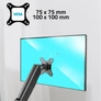 Kép 3/10 - Advance Monitor Asztali konzol - Ergomount Single (17-32", Max.: 9kg, dönthető, forgatható, gázrugó, fekete)