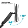 Kép 9/10 - Advance Monitor Asztali konzol - Ergomount Dual (17-32", Max.: 2x9kg, dönthető, forgatható, gázrugó, fekete)