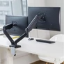 Kép 10/10 - Advance Monitor Asztali konzol - Ergomount Dual (17-32", Max.: 2x9kg, dönthető, forgatható, gázrugó, fekete)