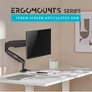 Kép 9/10 - Advance Monitor Asztali konzol - Ergomount Xtrem (17-45", Max.: 15kg, dönthető, forgatható, gázrugó, fekete)