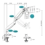 Kép 10/10 - Advance Monitor Asztali konzol - Ergomount Xtrem (17-45", Max.: 15kg, dönthető, forgatható, gázrugó, fekete)