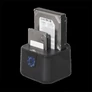 Kép 1/6 - Advance HDD/SSD Dokkoló - DUALDOCK CLONE 2.5" / 3.5" (USB-A3.0 to 2xSATA, fekete)