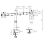 Kép 9/9 - Equip Monitor Asztali konzol - 650167 (13"-27", 2 monitor, dönthető, forgatható, állítható magasság, Max.:2x9kg, fehér)