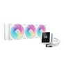 Kép 1/6 - DeepCool CPU Water Cooler - MYSTIQUE 360 WH ARGB (max 21dB; max. 123,09 m3/h; 3x12cm, LED kijelző, fehér)