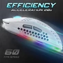 Kép 6/10 - Spirit of Gamer Egér - S-PM4 RGB Arctic (Optikai, 12800DPI, 6 gomb, harisnyázott kábel, fehér)