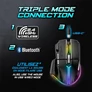 Kép 4/10 - Spirit of Gamer Egér vezeték nélküli - PRO-M5 Wireless (Optikai, 8000DPI, 8 gomb, fekete)