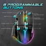 Kép 7/10 - Spirit of Gamer Egér vezeték nélküli - PRO-M5 Wireless (Optikai, 8000DPI, 8 gomb, fekete)