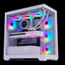 Kép 1/10 - Spirit of Gamer Számítógépház - SPARK Arctic (fehér, ablakos, 6x12cm ventilátor, alsó táp,  ATX, 2xUSB3.0, 1xUSB-C)