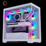 Kép 2/10 - Spirit of Gamer Számítógépház - SPARK Arctic (fehér, ablakos, 9x12cm ventilátor, alsó táp,  ATX, 2xUSB3.0, 1xUSB-C)
