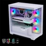Kép 4/10 - Spirit of Gamer Számítógépház - SPARK Arctic (fehér, ablakos, 9x12cm ventilátor, alsó táp,  ATX, 2xUSB3.0, 1xUSB-C)