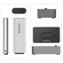 Kép 2/2 - Orico M.2 SSD Dokkoló - IT18C3-GY (M.2 NVMe -> USB-A/C, Max.: 8 TB, Max.: 10Gbps, szürke)